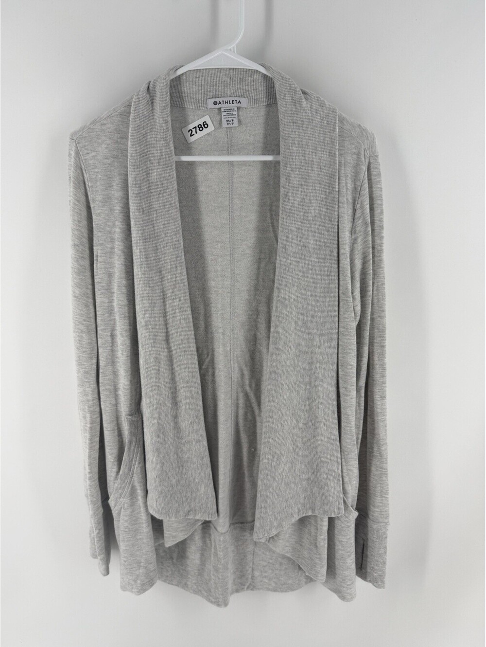 Athleta Pranayama Restore Wrap Cardigan Size XS Petite Heather Gray Cozy